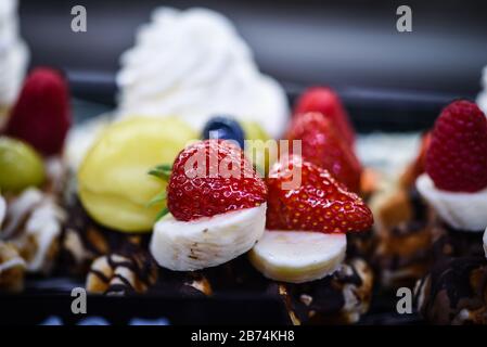 delicious mix mini cakes close up Stock Photo