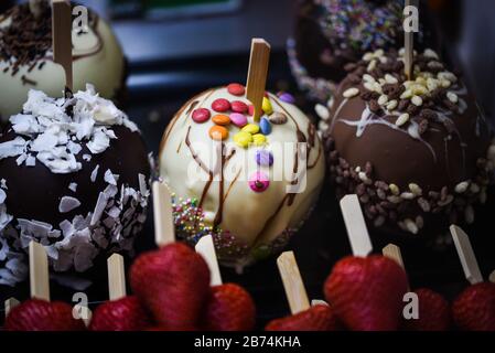 delicious mix mini cakes close up Stock Photo