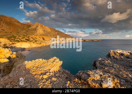 Coastal landscape near Kalo Nero village in southern Crete. Stock Photo