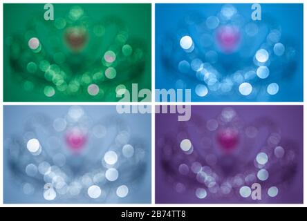 Set of beautiful bokeh background created by lights Stock Photo