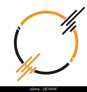 Abstract frame. Conditional frame border on a white background for a logo, banner, flyer or invitation. Simple trendy stock design with place for pict Stock Vector