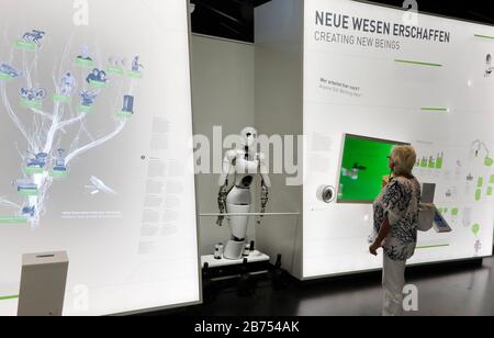Exhibition at the Futurium. On 3000 sqm future ideas become tangible. In three thinking spaces, visitors experience future plans from different areas of life. [automated translation] Stock Photo