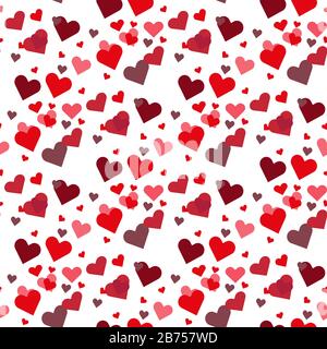 Background with different colored confetti hearts for valentine time. Seamless pattern. eps 10 Stock Vector