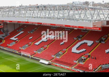 Anfield Stadium of Liverpool FC, on 2 March 2019. [automated translation] Stock Photo