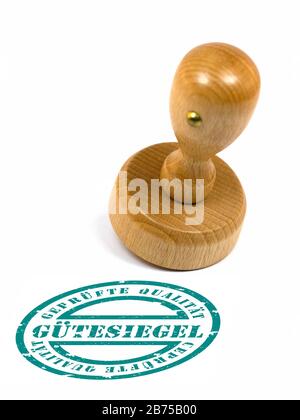Stamp, seal of approval, tested quality Stock Photo