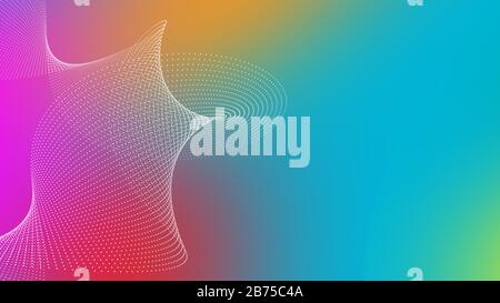 Dotted Wavy Swirls Background | Blurred Background, Digital dotted lines background Stock Photo