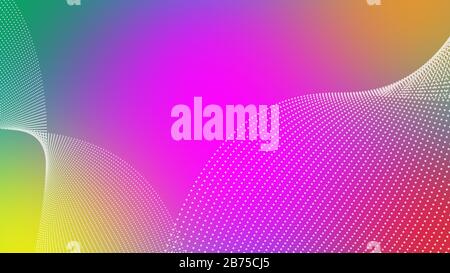 Dotted Wavy Swirls Background | Blurred Background, Digital dotted lines background Stock Photo