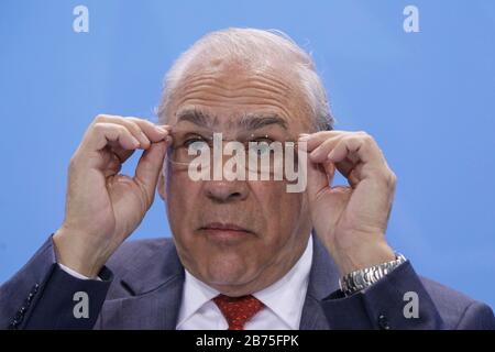 Angel Gurría, OECD Secretary-General, on 11.06.2018 in the Berlin Chancellery. [automated translation] Stock Photo
