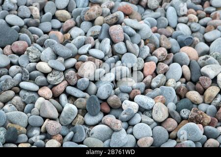 Wicklow beach pebbles on shoreline Stock Photo
