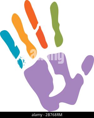 hands print colors paint icon Stock Vector Image & Art - Alamy