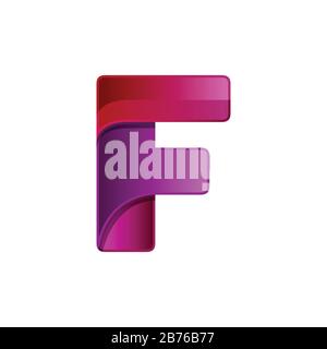 Abstract letter F logo design template Colorful vector image Stock Vector