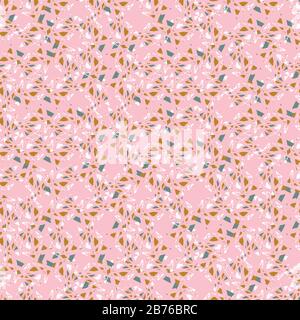 abstract geometric seamless vector pattern in pink Stock Vector