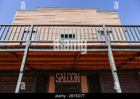US National Park owned historic movie set building at the Santa Monica Mountains National Recreation Area Paramount Ranch site near Los Angeles Ca. Stock Photo