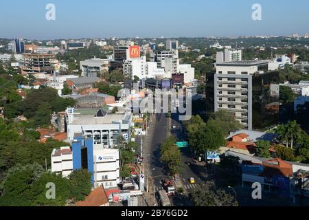 Avenue Aviadores del Chaco. A modern part of Asuncion Paraguay