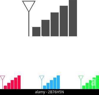 Volume adjustment icon flat. Color pictogram on white background. Vector illustration symbol and bonus icons Stock Vector