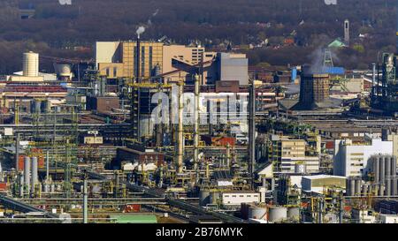 areal of the Marl Chemical Park (formerly Chemische Werke Huls AG), 20.04.2013, aerial view, Germany, North Rhine-Westphalia, Ruhr Area, Marl Stock Photo