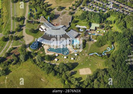 , leisure pool Heveney in Witten, 24.07.2012, aerial view, Germany, North Rhine-Westphalia, Ruhr Area, Witten Stock Photo