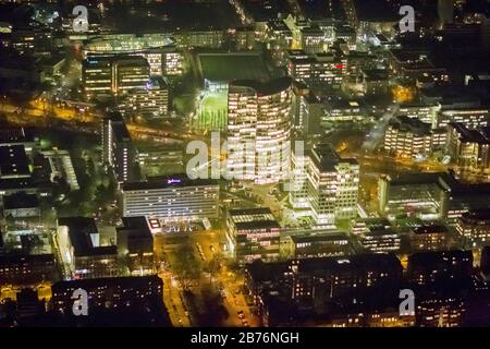 skyscraper Sky Office in Golzheim at Kennedydamm in Dusseldorf, 13.12.2012, aerial view, Germany, North Rhine-Westphalia, Lower Rhine, Dusseldorf Stock Photo