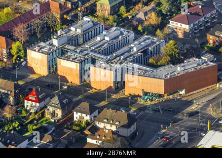 , Construction site of the new campus of the University of Ruhr West, 20.03.2014, aerial view, Germany, North Rhine-Westphalia, Ruhr Area, Bottrop Stock Photo