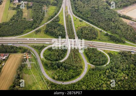 interchange Dortmund Nordwest, 09.07.2012, aerial view, Germany, North Rhine-Westphalia, Ruhr Area, Dortmund Stock Photo