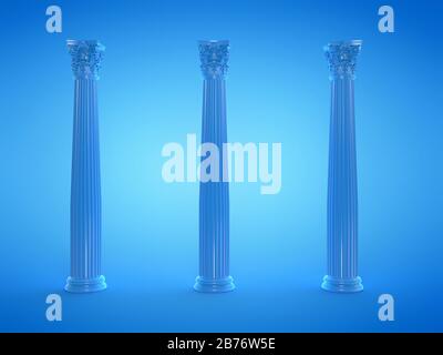 Columns, computer illustration. Stock Photo
