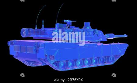 Tank, computer illustration. Stock Photo