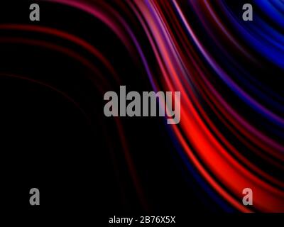 Colorful abstract waves on black background Vector eps10 Stock Vector