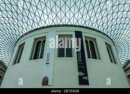 Detail of the Queen Elizabeth II Great Court, the covered quadrangle in the centre of the British Museum, London, England, UK Stock Photo