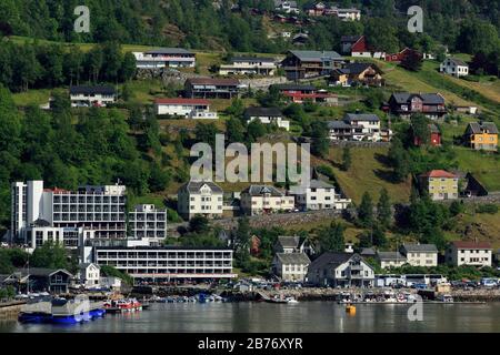 Geiranger Village, More og Romsdal County, Norway Stock Photo