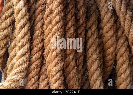 Ropes textures in full frame for design - graphic recourses Stock Photo