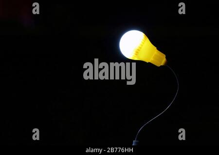 Lamp Light sphere on a black background Stock Photo