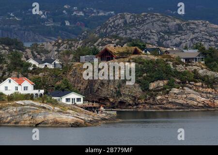 Ramsoyna Village, Askoy Island, Bergen, Hordaland County, Norway, Scandinavia Stock Photo