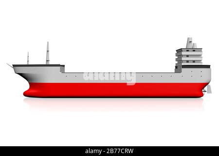 3D tanker/ ship - great for topics like freight transportation etc. Stock Photo