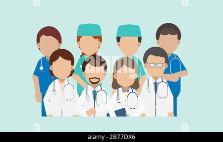 Set of medical staff characters vector illustration Stock Vector