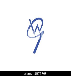 Creative letter WG Logo Design Vector Template. Initial Luxury Letter ...