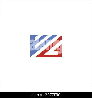 Initial letter wg or gw logo design template Stock Vector