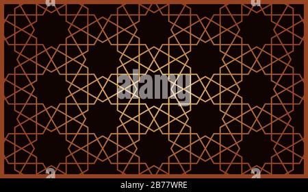 Gold Islamic Ornament Pattern Stock Vector