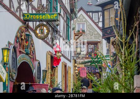 Rudesheim Christmas Markets in Germany 2011 Stock Photo