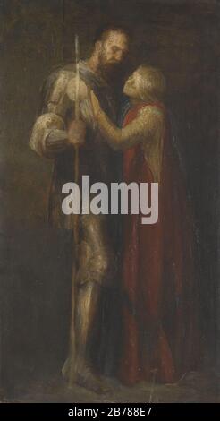 George Frederic Watts - Knight and Maiden. Stock Photo