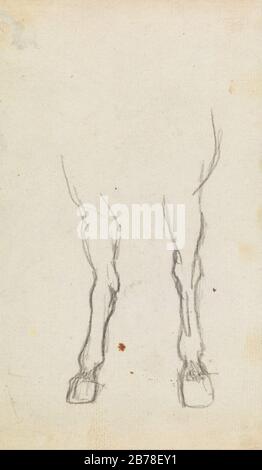 George Romney - Study of a Horse's Hooves Stock Photo