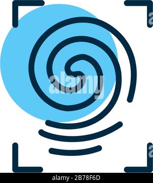 framing fingerprint, line style icon vector illustration design Stock Vector