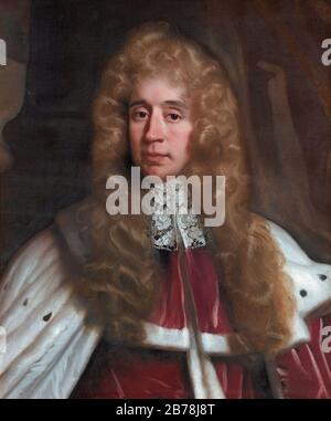 George, 1st Baron Jeffreys of Wem, by John Riley. Stock Photo