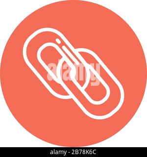closed chains, block and flat style icon vector illustration design Stock Vector