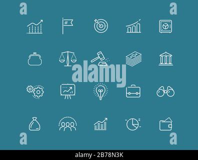 Business icon set. Elements for website, presentation or mobile app Stock Vector