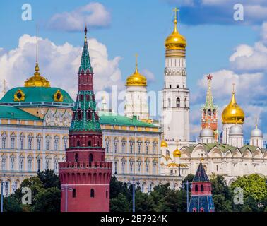 Stunning view of Kremlin towers, Moscow, Russia Stock Photo