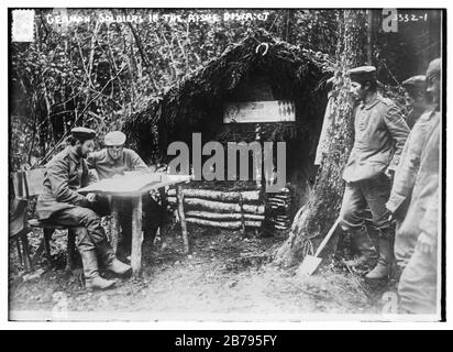 German soldiers in the Aisne District Stock Photo