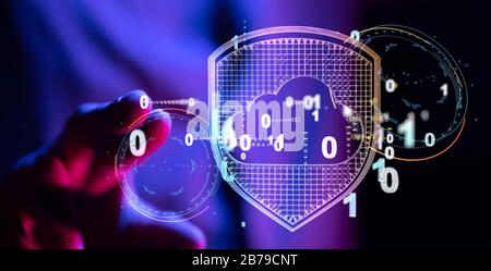 A Network concept with connecting dots and lines Stock Photo