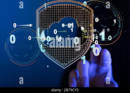 A Futuristic concept. 3d landscape. Big data digital background Stock Photo