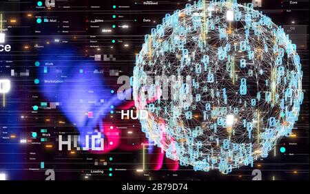 A Internet broadband and multimedia streaming entertainment Stock Photo