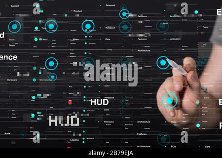 A Innovation futuristic digital data binary code background technology Stock Photo